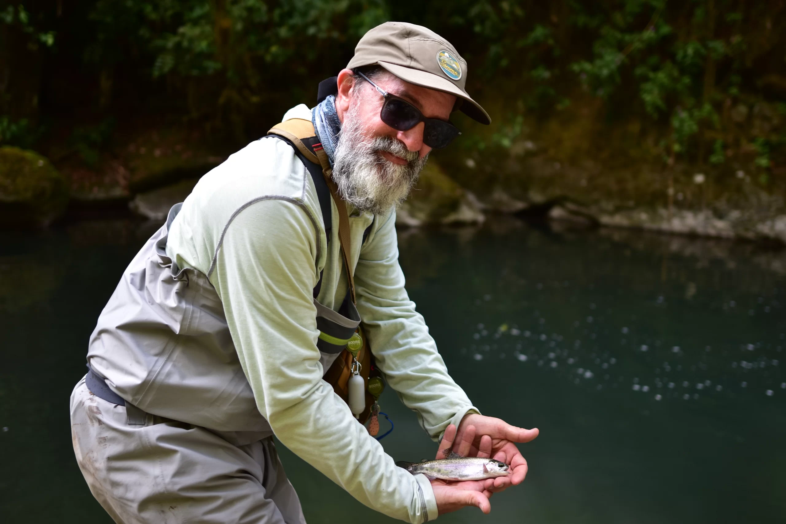 Mark Fibuch with a Rainbow Trout in Costa Rica